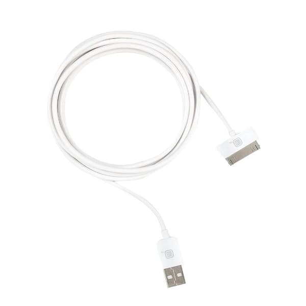 CE TECH 6 ft. USB to 30-Pin Charging Cable - White