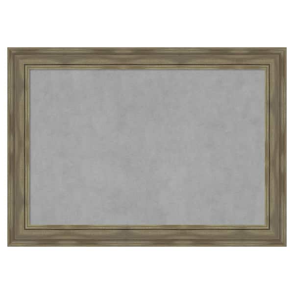 Amanti Art Alexandria Greywash 42 in. x 30 in. Framed Magnetic Board