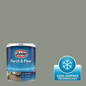 1 gal. PPG1033-5 Gray Heron Gloss Interior/Exterior Porch and Floor Paint with Cool Surface Technology