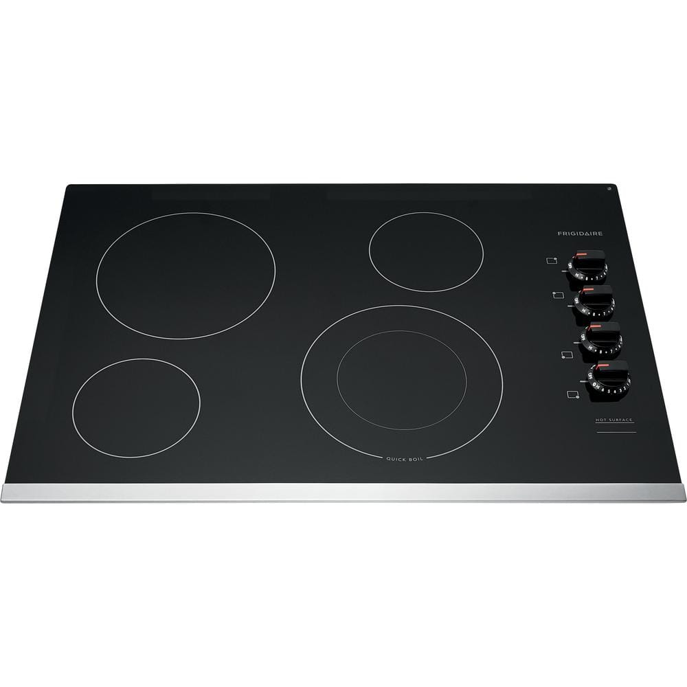 Frigidaire 30 in. Radiant Electric Cooktop in Stainless Steel with 4 Elements including Quick Boil Element, Silver