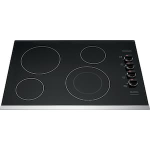 30 in. Radiant Electric Cooktop in Stainless Steel with 4 Burner Elements, including Quick Boil & Ceramic Glass Surface