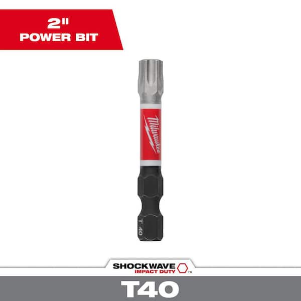SHOCKWAVE Impact Duty 2 in. T40 Torx Alloy Steel Screw Driver Bit (1-Pack)