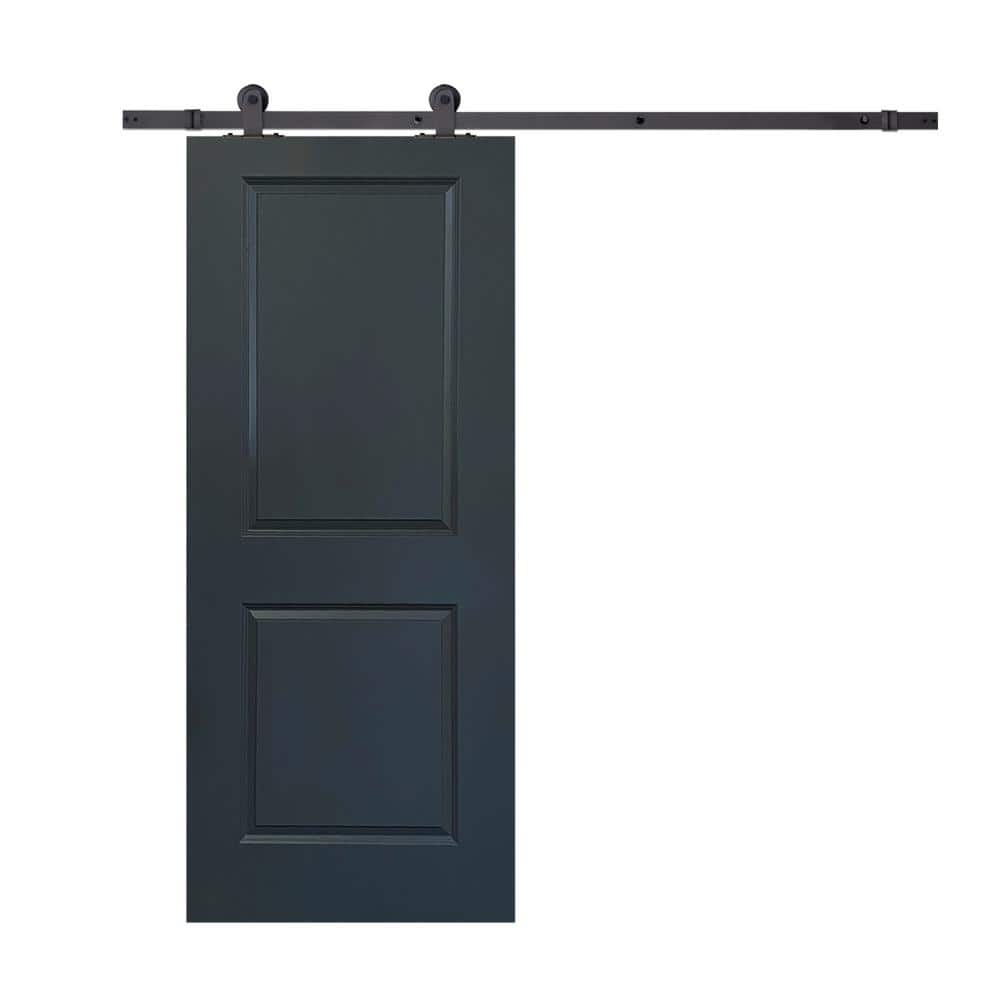 CALHOME 30 in. x 80 in. Charcoal Gray Painted Finished Composite MDF 2 ...