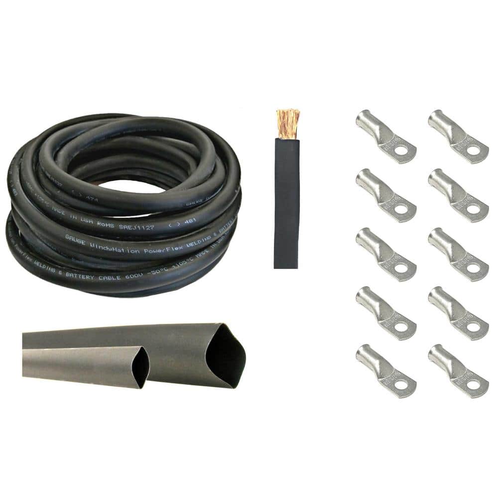 2/0-Gauge 20 ft. Black Welding Cable Kit Includes 10-Pieces of Cable Lugs and 3 ft. Heat Shrink Tubing price history on PriceWatchPro