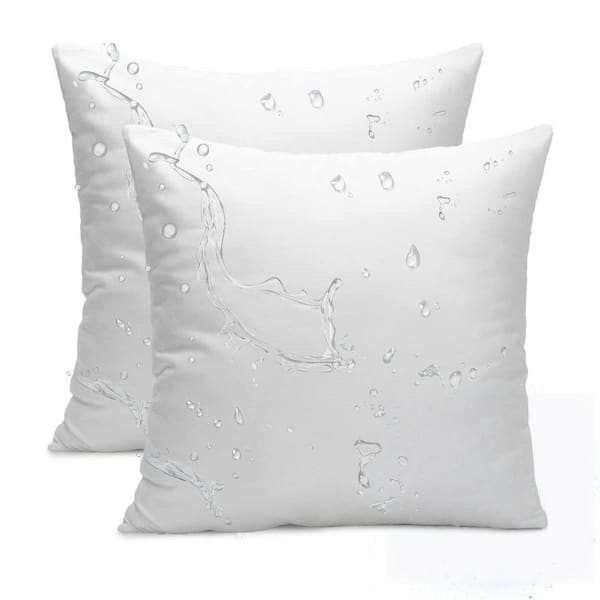 20 in. x 20 in. Outdoor Throw Pillow Inserts, Waterproof Hypoallergenic CushionGuard for Patio and Indoor Decor (2-Pack)