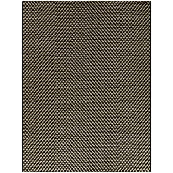 Hampton Bay Charcoal 2 x 3 Natural Weave Indoor/Outdoor Area Rug, Grey