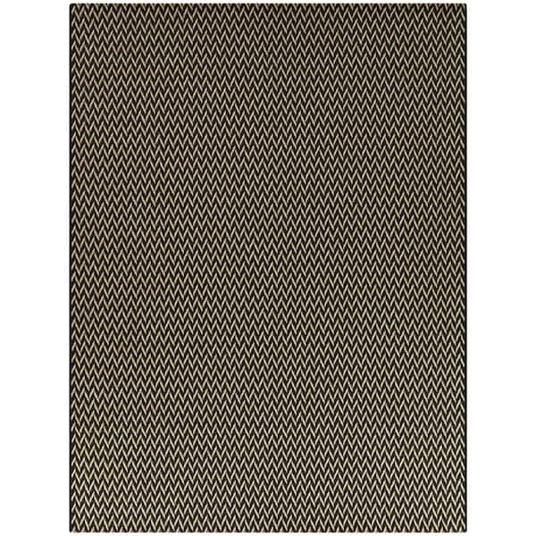 Hampton Bay Charcoal 9 x 12 Natural Weave Indoor/Outdoor Area Rug