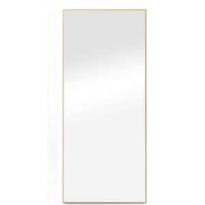 Elegant Gold 22 in. W x 65 in. H Rectangle Aluminum Alloy Frame Full Body Floor Mirror Free-Standing, Hanging or Leaning