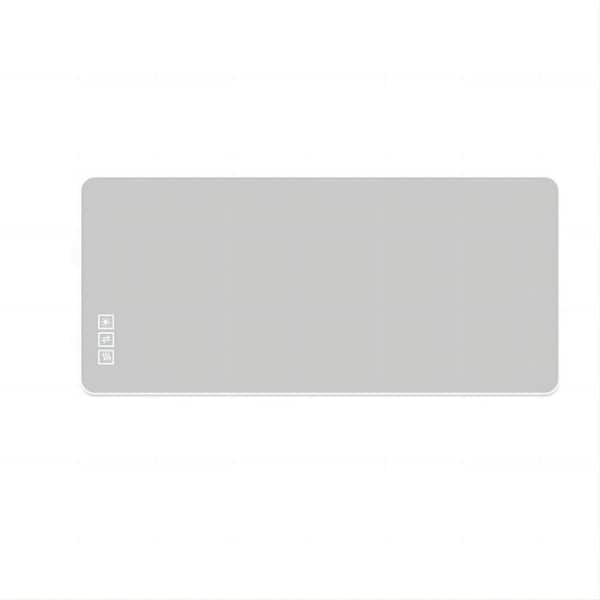 WELLFOR 24 in. W x 40 in. H Rectangular Frameless Anti-Fog LED Wall Bathroom Vanity Mirror in Silver
