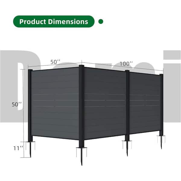 50 in. x 50 in. H Metal Outdoor Privacy Screen, Air Conditioner