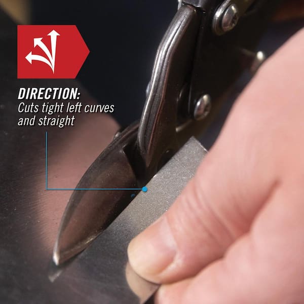 Channellock 1.22 in. Left-Cut Offset Aviation Snip 610FL - The