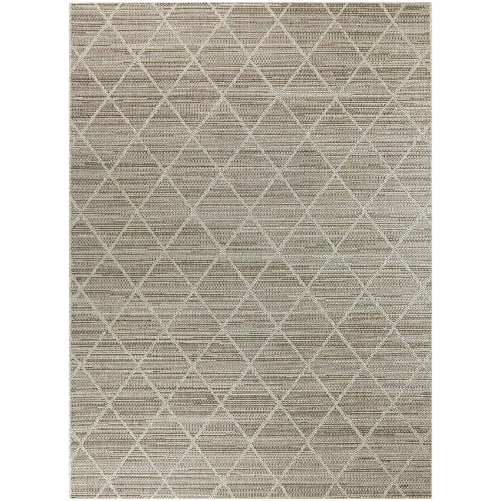 Hampton Bay Woven Diamond Gray 5 ft. x 7 ft. Trellis Indoor/Outdoor ...