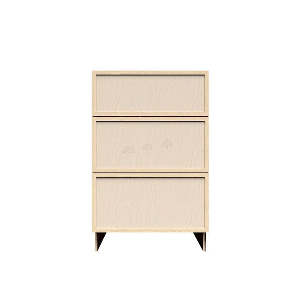 Slim Shaker Assembled 21 in. W x 34.5 in. H x 24 in. D 3-Drawer Kitchen Cabinet in Natural Wood price history on PriceWatchPro