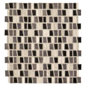 Studio Life Street 12 in. x 12 in. x 8 mm Porcelain and Stone Mosaic Wall Tile