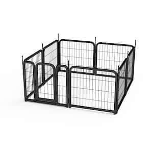 22.2 ft. W x 23.6 ft. H Dog Playpen Outdoor 8 Panel Dog Fence 24 in. Pet Pen Portable Playpen for RV Camping Garden Yard