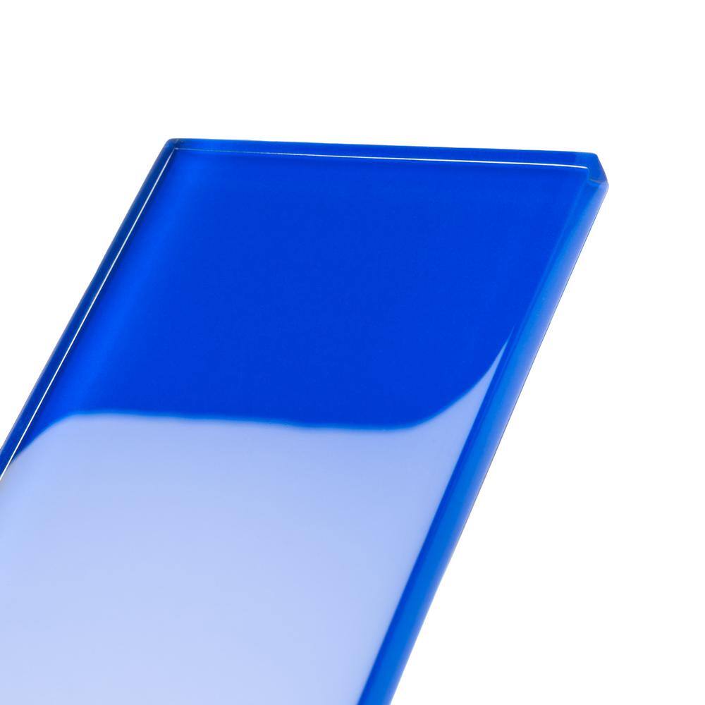 Royal Blue Glossy Glass Subway Wall Tile 3x6 Inch