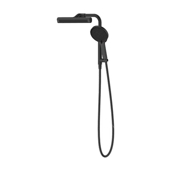 Single Handle 6-Spray Shower Faucet 1.8 GPM with Flexible HandShower Head in. Matte Black(Valve Not Include)