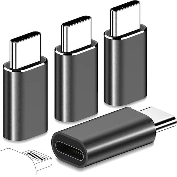 Yichuhaoxi 4-Pack Lightning Female to USB-C Adapter 27-Watt PD Fast Charging and Support Data Transfer