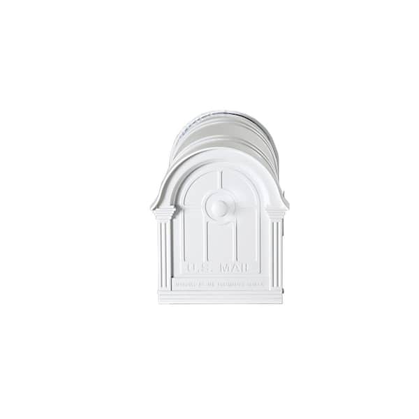 Manchester Steel and Aluminum White Post Mount Mailbox Manchester Steel and Aluminum White Post Mount Mailbox