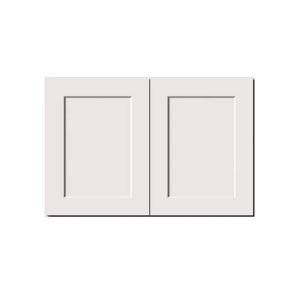 36 in. W x 27 in. D x 24 in. H Ready to Assemble Solid Wood Shaker Deep Wall Kitchen Cabinet in White With Double Doors
