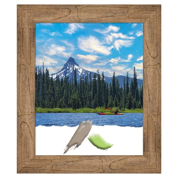 Amanti Art Owl Brown Wood Picture Frame Opening Size 18 x 22 in.