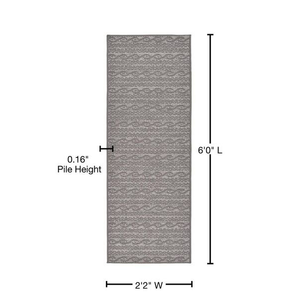 Unique Loom Links Outdoor 6 x 6 Gray/Light Gray Round Indoor/Outdoor Stripe French Country Area Rug Unique Loom Links Outdoor 6 x 6 Gray/Light Gray Round Indoor/Outdoor Stripe French Country Area Rug