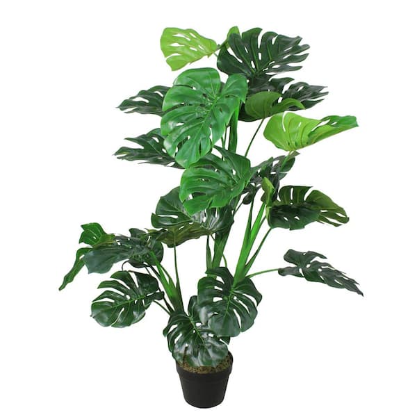 Northlight 50 in. Potted Green Artificial Monstera Plant 33377308 - The ...