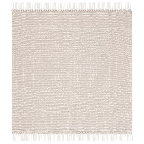 SAFAVIEH Natura Ivory 4 ft. x 4 ft. Geometric Tribal Square Area Rug
