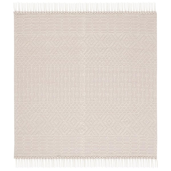 SAFAVIEH Natura Ivory 4 ft. x 4 ft. Geometric Tribal Square Area Rug