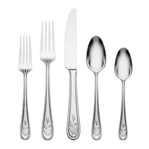 Holiday 65-Piece Silver 18/10-Stainless Steel Flatware Set (Service for 12)