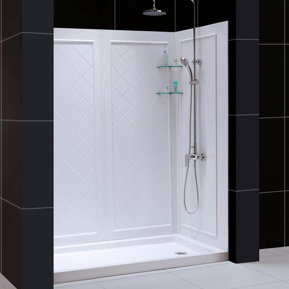 Infinity-Z Oil Rubbed Bronze 60" x 30" Sliding Shower Kit with Clear Glass