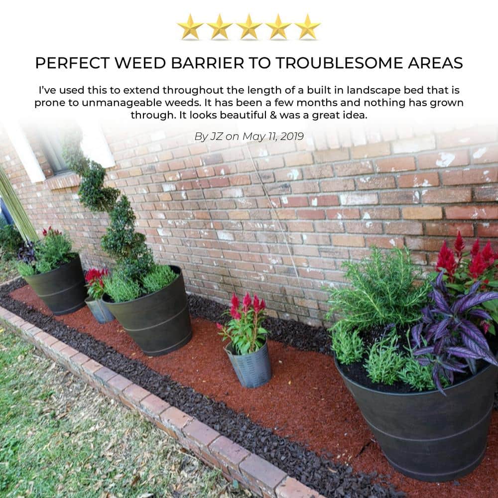 Reversible Red and Brown Recycled Rubber Mulch Pathway, 6 ft x 2 ft
