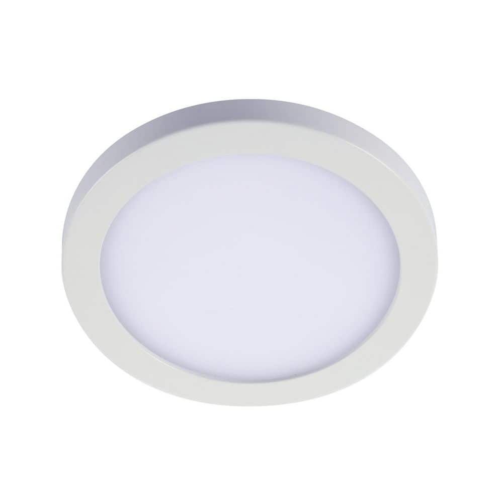 SMD4 Round 4 in. Matte White Indoor Integrated LED Flush Mount Selectable Color Temperature 2700K-5000K 780 Lumen price history on PriceWatchPro