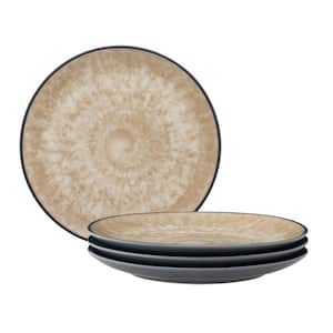 ColorKraft Essence Citrine 8.25 in. Brown Stoneware Coupe Salad Plates (Set of 4)