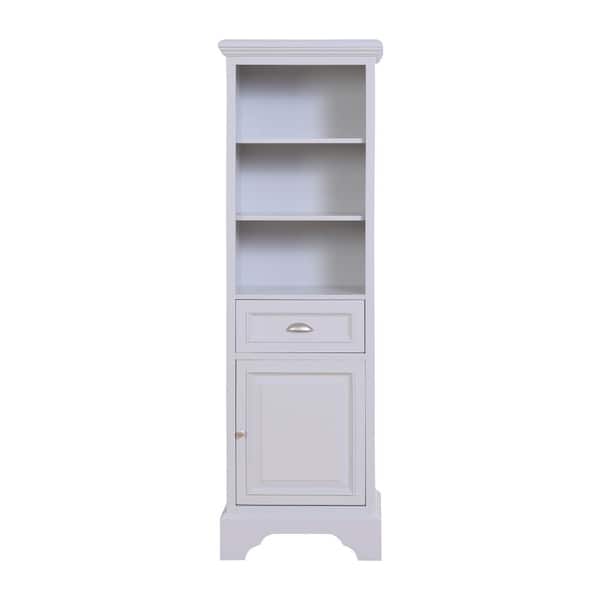 Home Decorators Collection Sadie 20 in. W x 14 in. D x 64.5 in. H Bath Linen Cabinet in Dove Grey