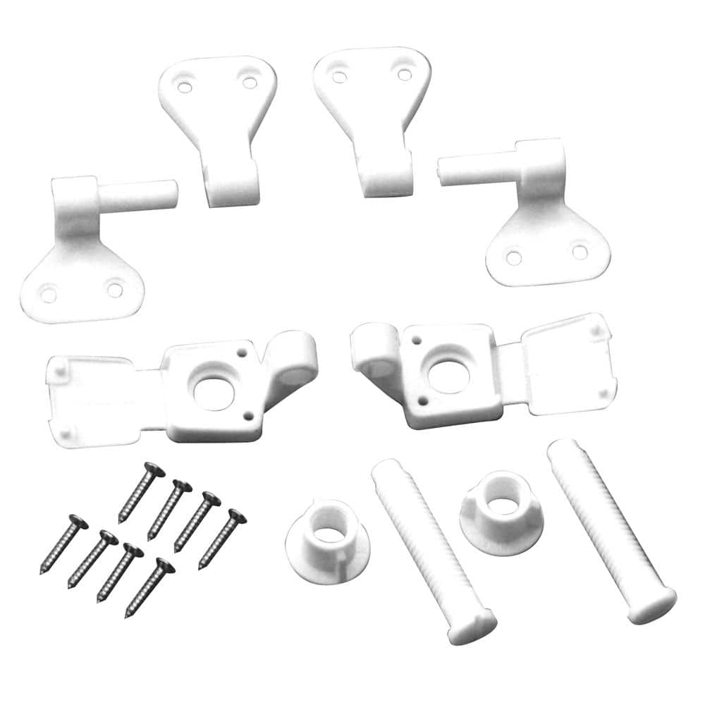 KI BATH FITTINGS Toilet Seat Cover Hinges Clamp 'L' Type PVC Spare