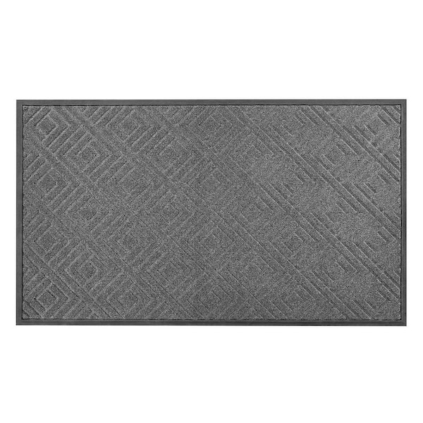 Front Door Mat, Gray Commercial/Residential 36 in. x 61.5 in. Loose Lay Carpet Tile Irregular 15.4 sq. ft., 2025 update