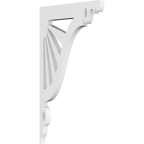 Ekena Millwork 5/8 in. W X 13 in. H X 7 1/2 in. D PVC Marshall Bracket