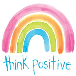 Multicolor Think Positive Wall Decal