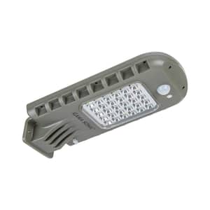 Solar 810 Lumen Dark Grey 2-in-1 Outdoor Motion Activated Security Area Wall Flood Light with Timer Wall and Post Mount