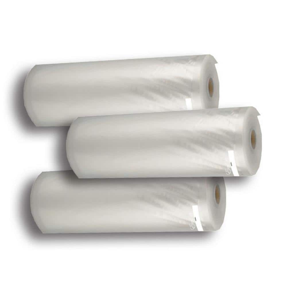 Excalibur 8" x 22' Vacuum Sealer Roll, 3 Rolls, in Clear EVBR8223