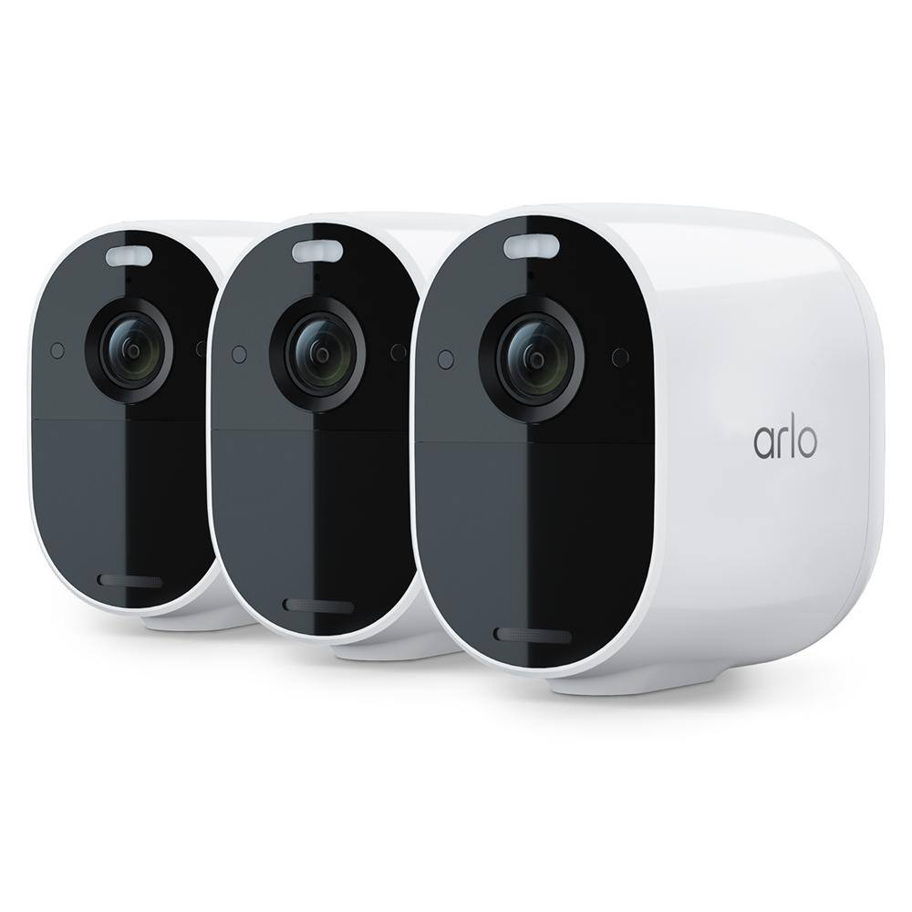 porter lække sprogfærdighed Arlo Essential Spotlight Camera- Wireless Security, 1080p Video, Color  Night Vision, 2-Way Audio, 3 Pack, White VMC2330-100NAS - The Home Depot