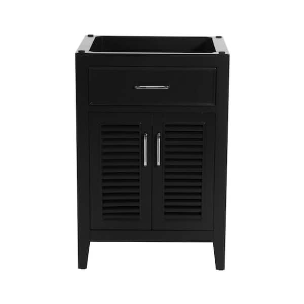 Unbranded Marina 24 in. W x 18 in. D x 35 in. H Bath Vanity Cabinet without Top in Black