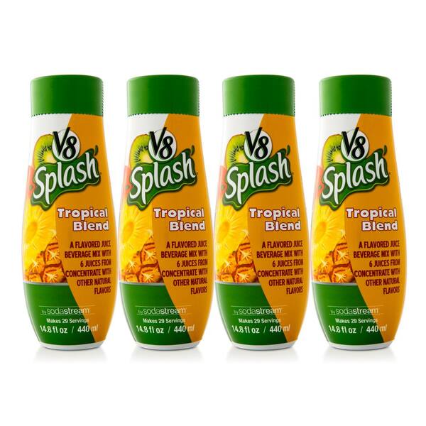 SodaStream 440 ml V8 Sparkling Tropical Blend Drink Mix (Case of 4)