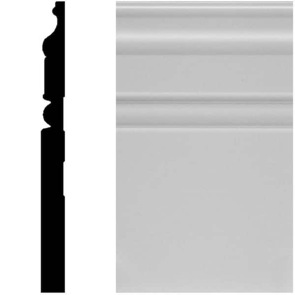 8815 5/8 in. x  7 1/4 in. x  96 in. Primed MDF Baseboard Moulding (1-Piece − 8 Total Linear Feet)