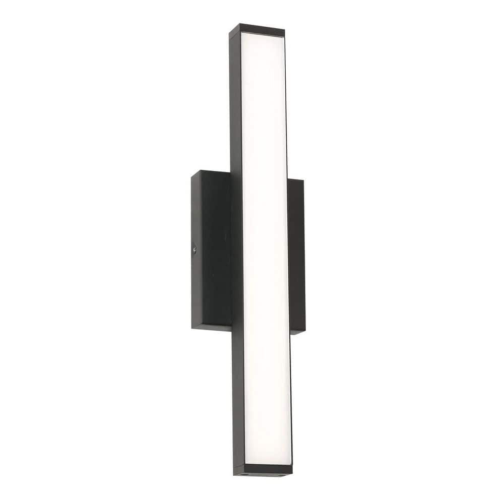 Gale 18.00 in. Textured Black Outdoor Hardwired Cylinder Sconce with Integrated LED price history on PriceWatchPro