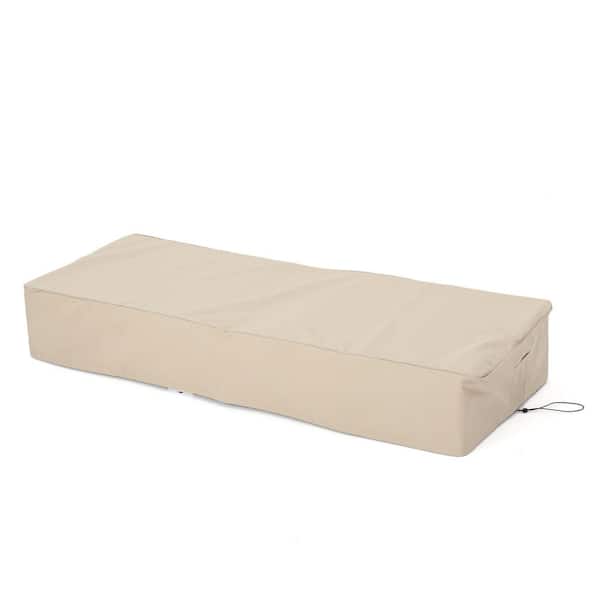 Calvin Beige Waterproof Fabric Outdoor Patio Lounge Set Cover