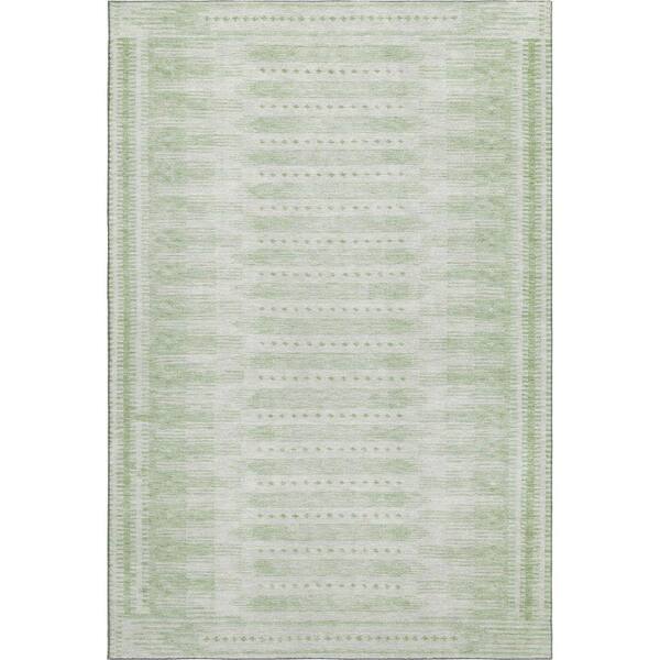 Mayfield Premium Machine Washable Abstract AMF1917 Sage 10 ft. x 14 ft. Area Rug