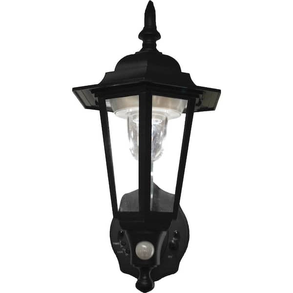 MAXSA Black Motion Activated LED Outdoor Integrated Wall Mount Sconce