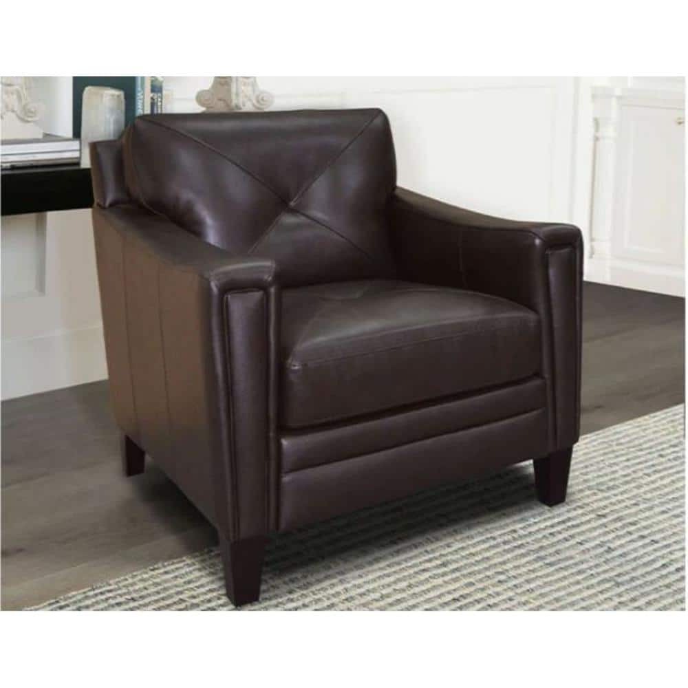 Aldo Brown Leather Chair -  DEVON & CLAIRE, RX-6536-BRN-1